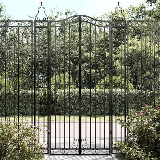 Garden Gate Black 121x8x200 Cm Wrought Iron Tltata