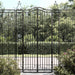 Garden Gate Black 121x8x200 Cm Wrought Iron Tltata