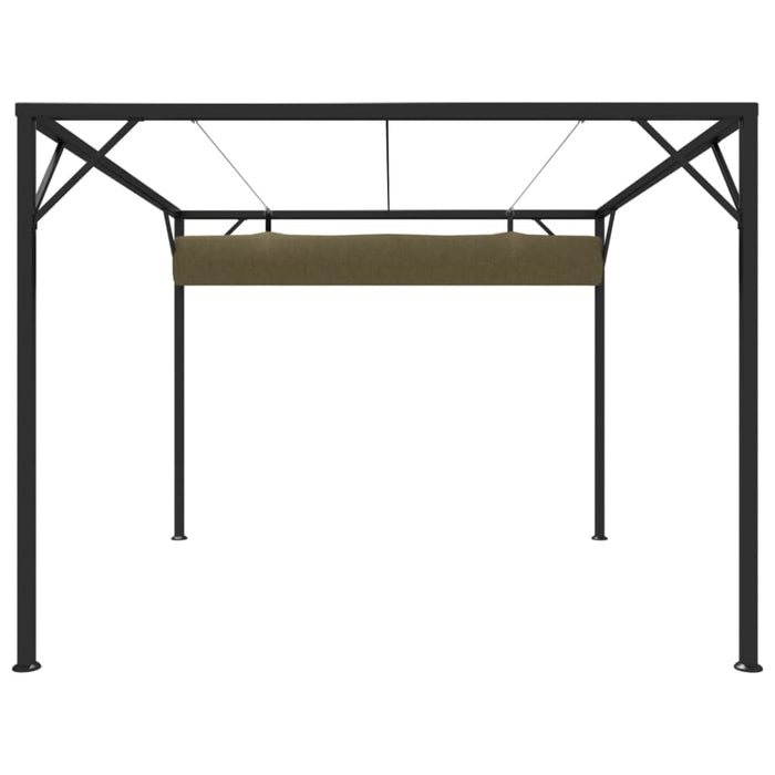 Garden Gazebo With Retractable Roof 3x3 m Taupe Toxxxb