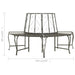 Garden Half Round Tree Bench 160 Cm Steel Totbta