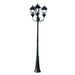 Garden Light Post 3-arms 230 Cm Dark Green Black Aluminium