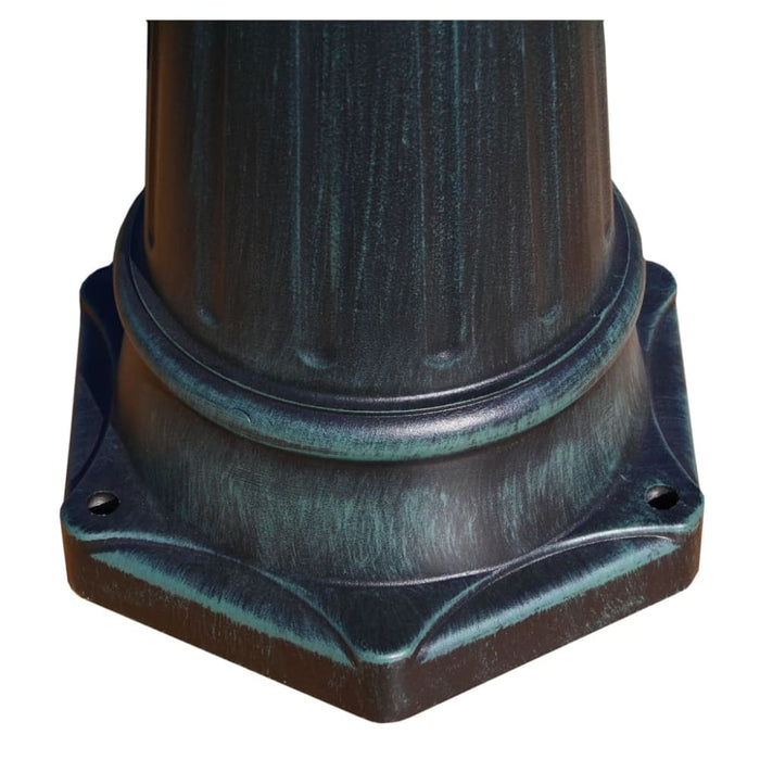 Garden Light Post 3-arms 230 Cm Dark Green Black Aluminium