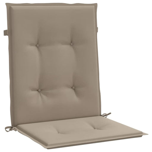 Garden Lowback Chair Cushions 2 Pcs Taupe 100x50x3 Cm