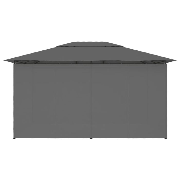 Garden Marquee With Curtains 4x3 m Anthracite Aiklb