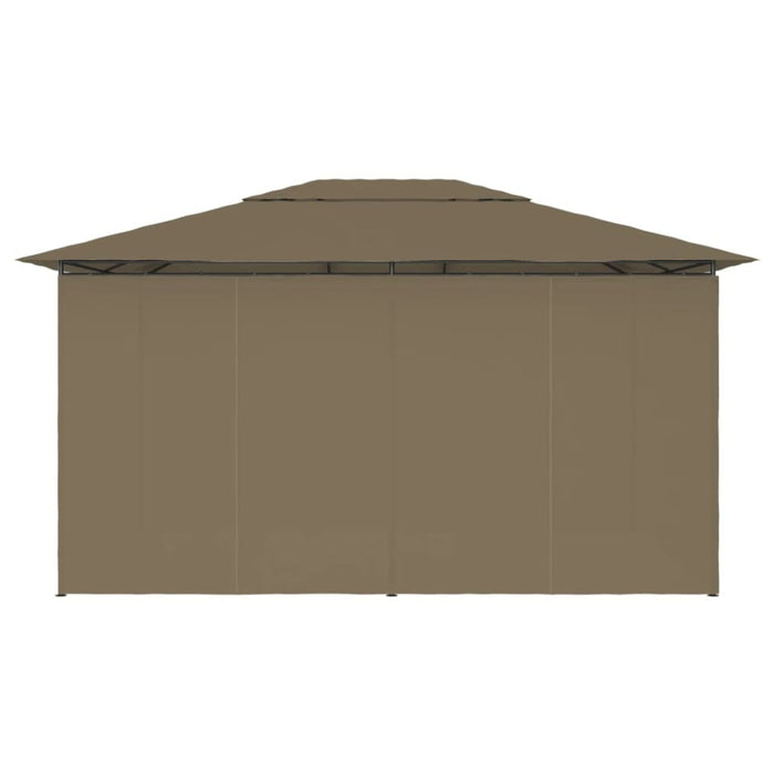 Garden Marquee With Curtains 4x3 m Taupe Toxxtx