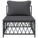 Garden Middle Sofa With Cushions Anthracite Woven Fabric