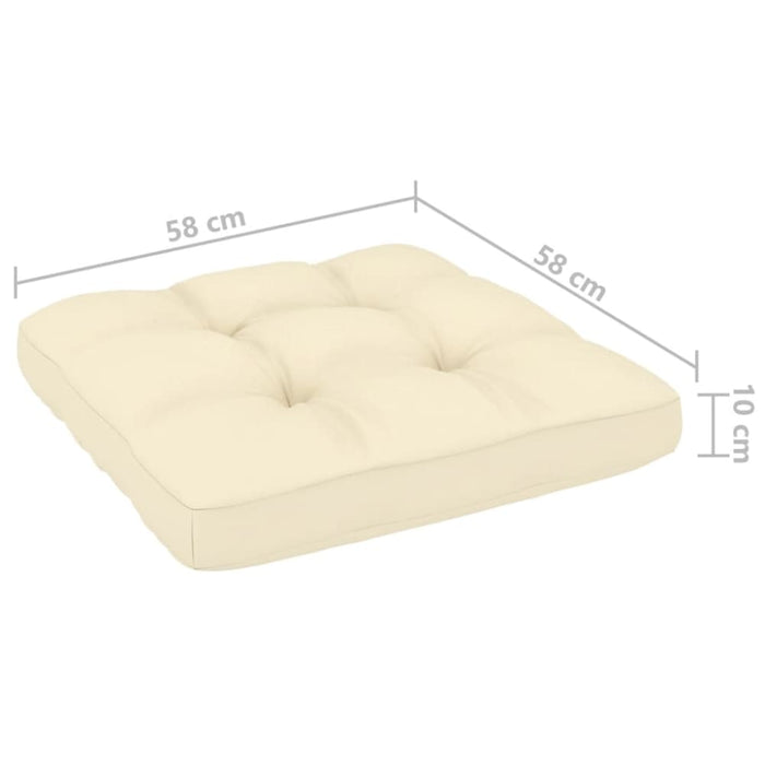 Garden Middle Sofas With Cream Cushions 2 Pcs Solid