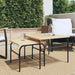 Garden Nest Of Coffee Tables 2 Pcs Brown And Black Steel