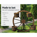 Garden Ornaments Decor Wooden Wagon Wheel Rustic Outdoor