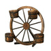 Garden Ornaments Decor Wooden Wagon Wheel Rustic Outdoor