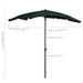 Garden Parasol With Pole 200x130 Cm Green Topppx