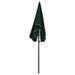 Garden Parasol With Pole 200x130 Cm Green Topppx