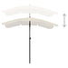 Garden Parasol With Pole 200x130 Cm Sand Topppo