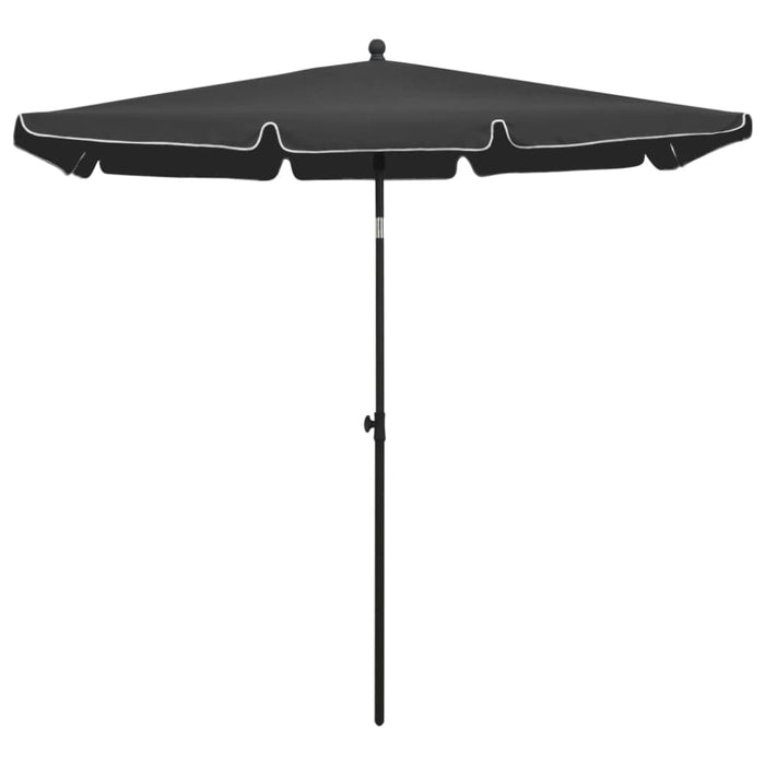 Garden Parasol With Pole 210x140 Cm Anthracite Toppap