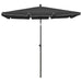 Garden Parasol With Pole 210x140 Cm Anthracite Toppap