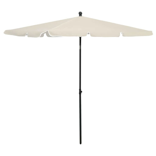 Garden Parasol With Pole 210x140 Cm Sand Toppat