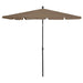 Garden Parasol With Pole 210x140 Cm Taupe Toppal