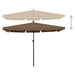 Garden Parasol With Pole 210x140 Cm Taupe Toppal