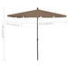 Garden Parasol With Pole 210x140 Cm Taupe Toppal