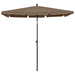 Garden Parasol With Pole 210x140 Cm Taupe Toppal