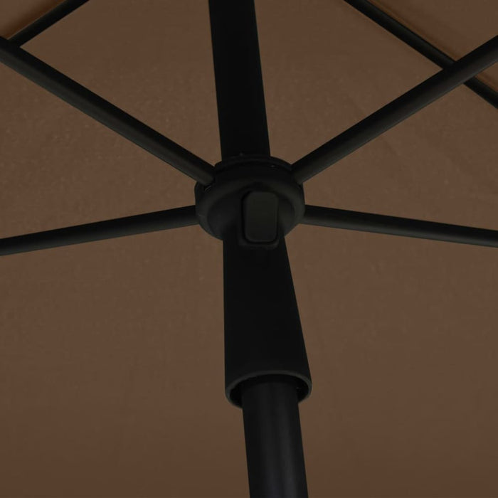 Garden Parasol With Pole 210x140 Cm Taupe Toppal