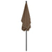 Garden Parasol With Pole 210x140 Cm Taupe Toppal