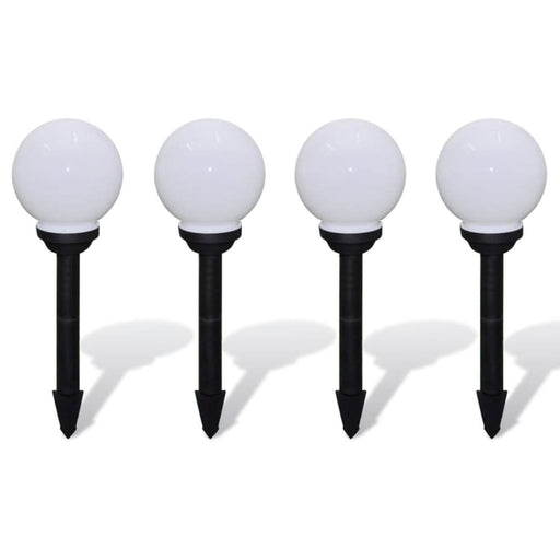 Garden Path Solar Ball Light Led 15cm 4pcs With Ground