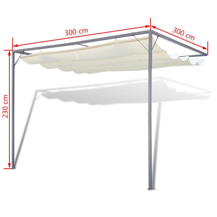 Garden Patio Awning Sun Shade Canopy Wall Gazebo Abini