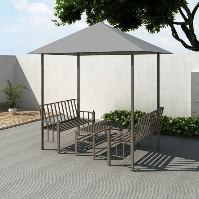 Garden Pavilion with Table and Benches 2.5x1.5x2.4 m