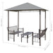 Garden Pavilion with Table and Benches 2.5x1.5x2.4 m