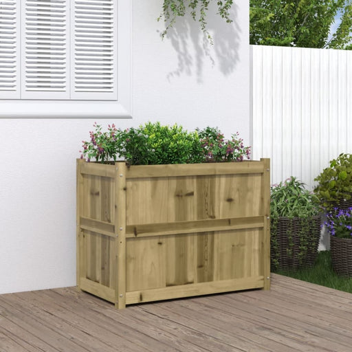 Garden Planter 90x50x70 Cm Impregnated Wood Pine Ntiait