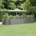 Garden Planter Grey 447x140x68 Cm Powder-coated Steel Tokobk