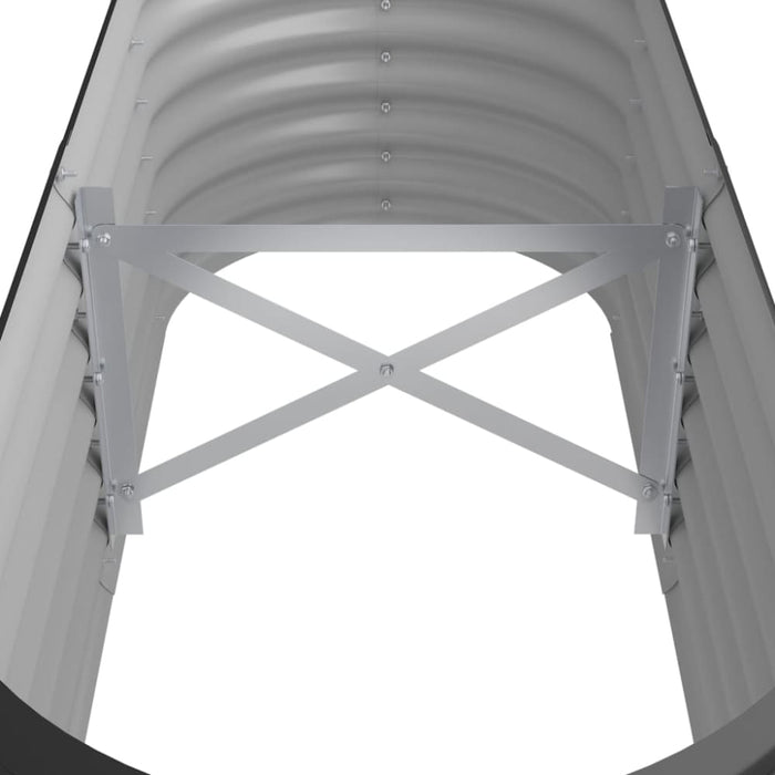 Garden Planter Powder-coated Steel 114x40x36 Cm Anthracite