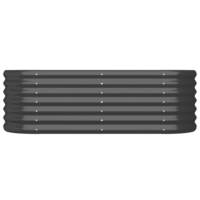 Garden Planter Powder-coated Steel 114x40x36 Cm Anthracite