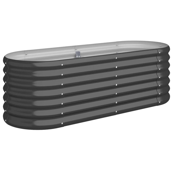 Garden Planter Powder-coated Steel 114x40x36 Cm Anthracite