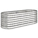 Garden Planter Powder-coated Steel 114x40x36 Cm Silver