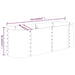 Garden Planter Powder-coated Steel 114x40x36 Cm Silver