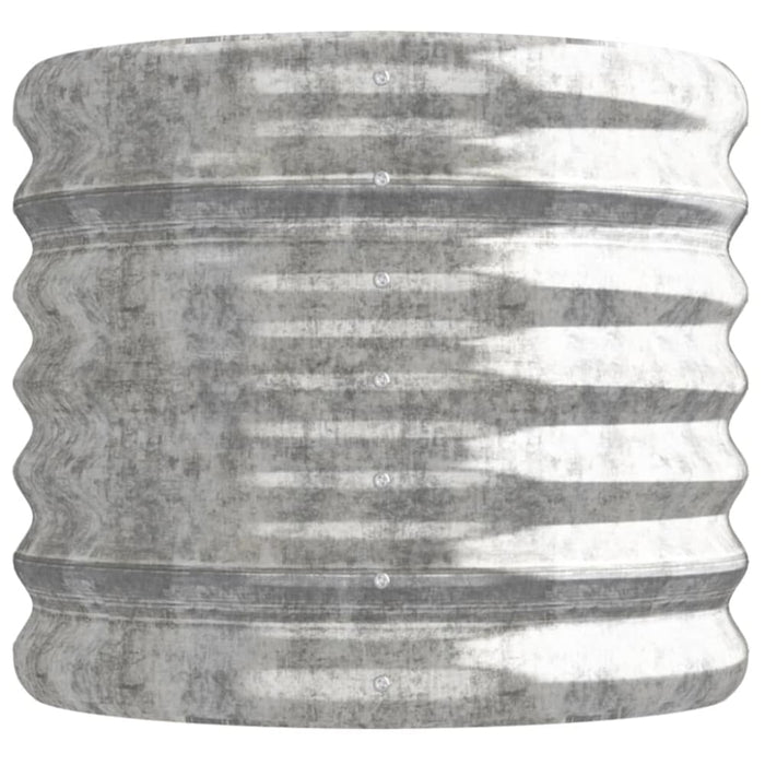 Garden Planter Powder-coated Steel 114x40x36 Cm Silver