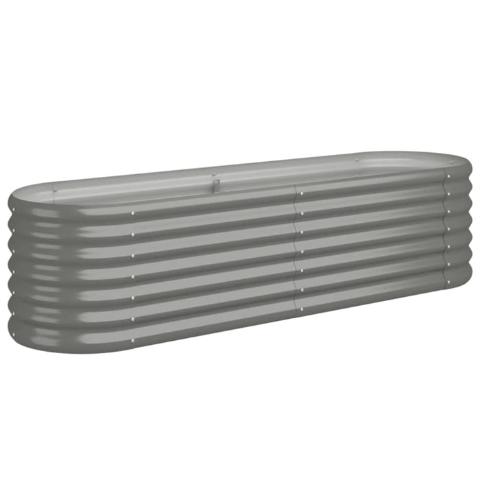 Garden Planter Powder-coated Steel 152x40x36 Cm Grey Tonnlk