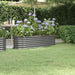 Garden Planter Powder-coated Steel 152x40x36 Cm Grey Tonnlk