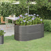 Garden Planter Powder-coated Steel 152x80x68 Cm Grey Tonkak