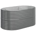 Garden Planter Powder-coated Steel 152x80x68 Cm Grey Tonkak