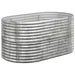 Garden Planter Powder-coated Steel 152x80x68 Cm Silver