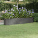 Garden Planter Powder-coated Steel 224x40x36 Cm Grey Tonnia