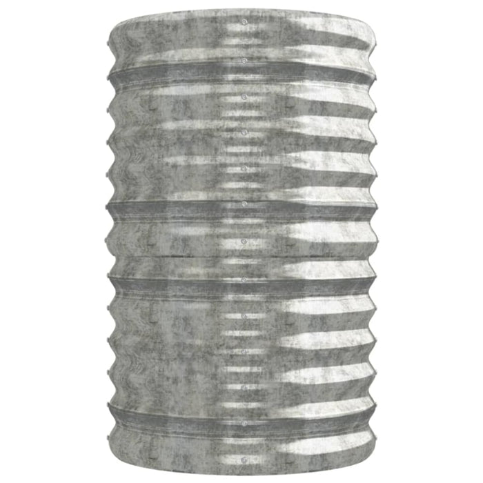 Garden Planter Powder-coated Steel 224x40x68 Cm Silver