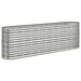 Garden Planter Powder-coated Steel 224x40x68 Cm Silver