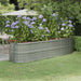 Garden Planter Powder-coated Steel 296x80x68 Cm Silver