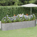 Garden Planter Powder-coated Steel 368x80x68 Cm Silver