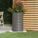 Garden Planter Powder-coated Steel 40x40x68 Cm Grey Tonnak