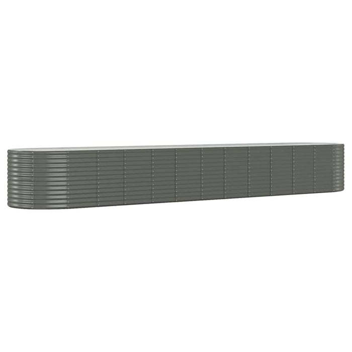 Garden Planter Powder - coated Steel 507x100x68 Cm Grey